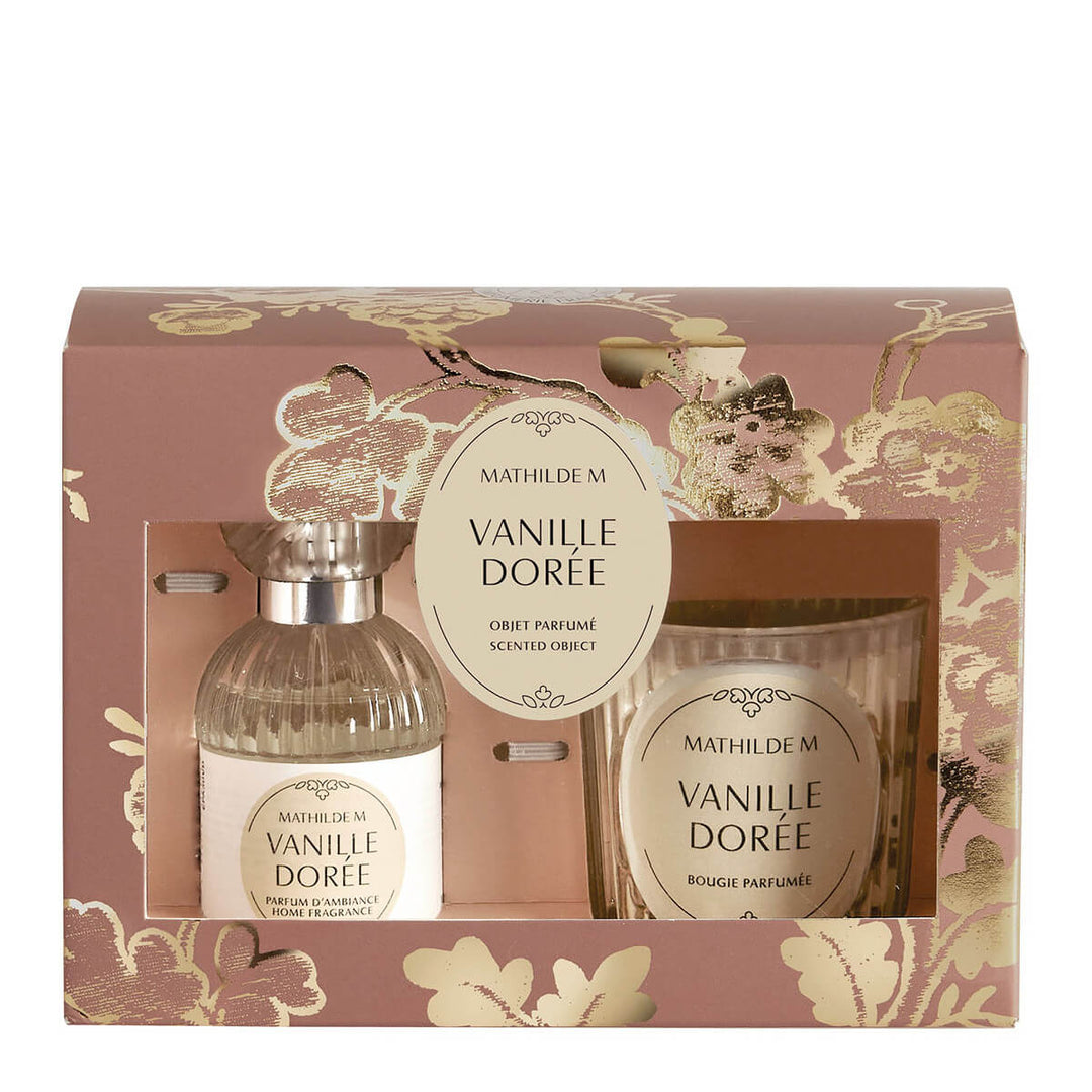 Mathilde M. Duftset Raumspray + Duftkerze Vanille Dorée