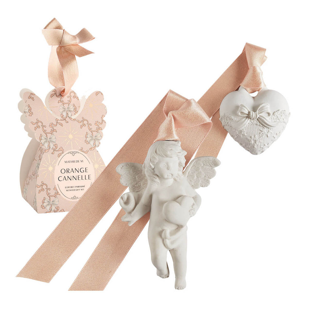 Mathilde M. Duftdekor Geschenkset Engel & Herz Orange Cannelle