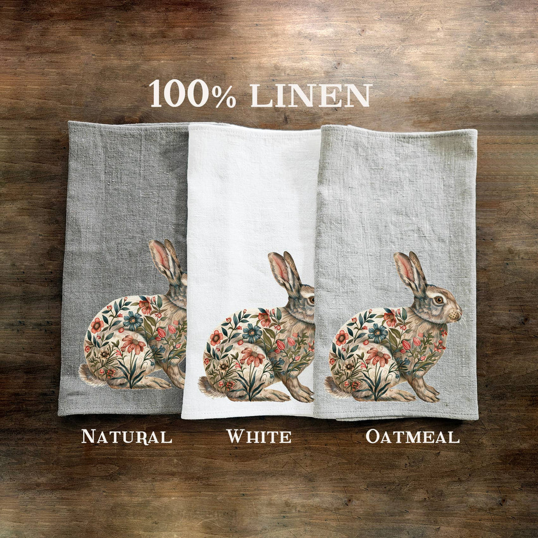 Geschirrtuch Hasenmotiv - Leinen 100%