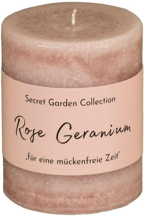Duftkerze - Rose Geranium 100% natürliche Oele