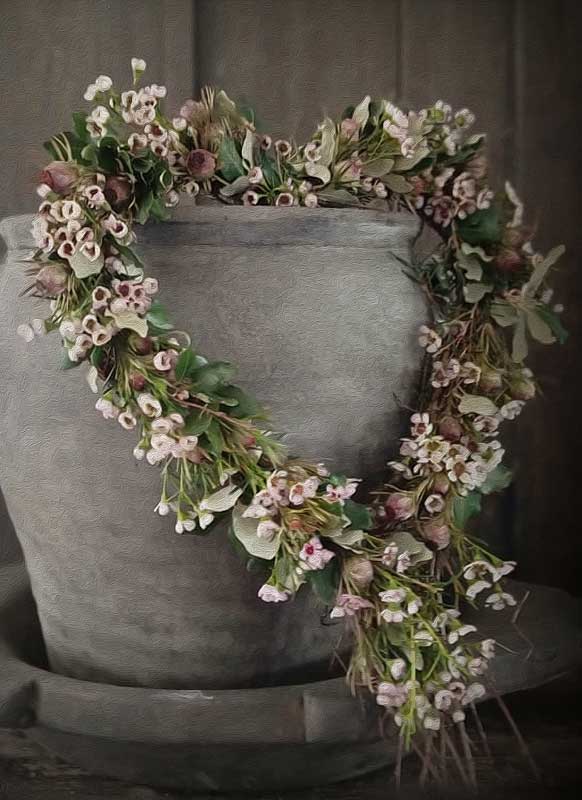 Wanddekoration - Blütenherz