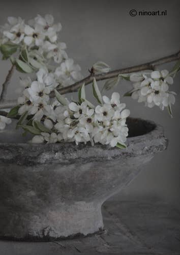 Wanddekoration - Birnenblüte Vintage