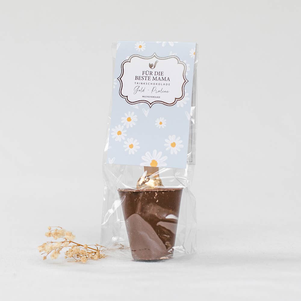 Trinkschokolade Gold-Praline - Für die beste Mama