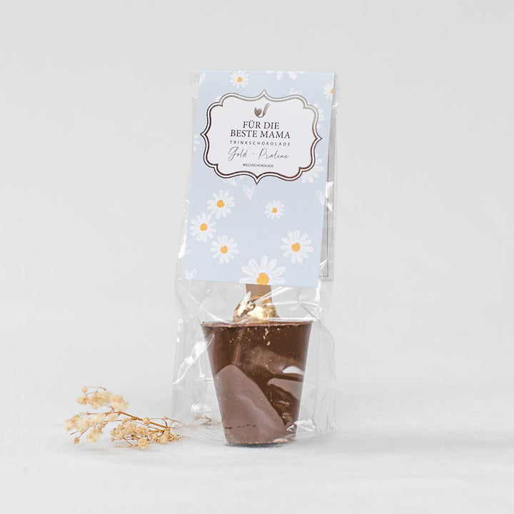 Trinkschokolade Gold-Praline - Für die beste Mama