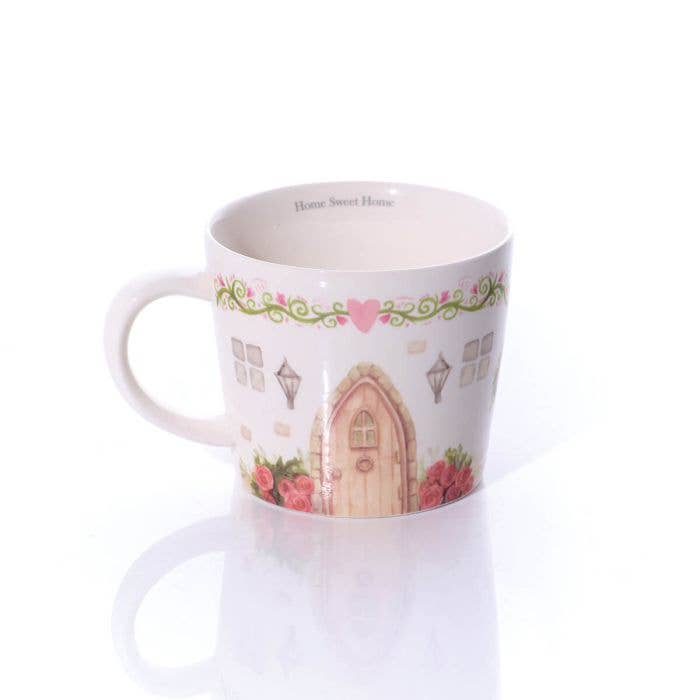 Landhaus Steingut Tasse - Home Sweet Home