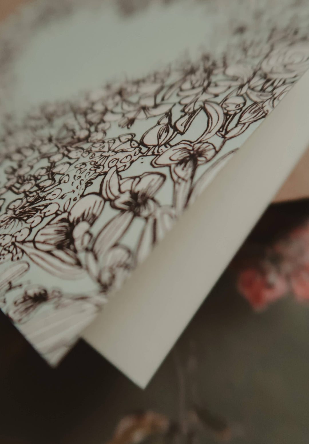 Pastell-Karte „Herz der Blumen“