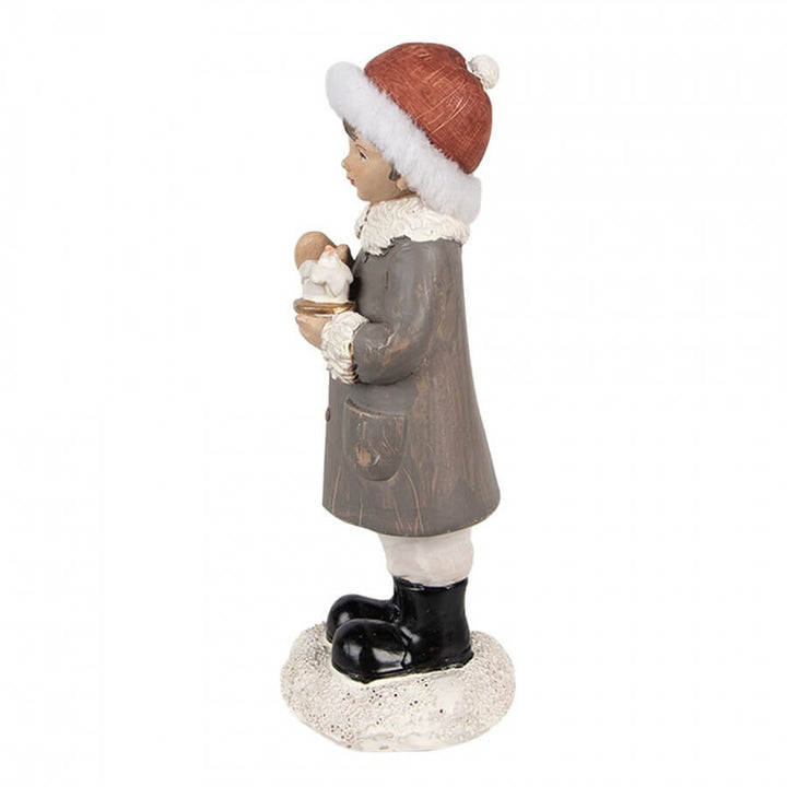 Junge mit Kerze 14 cm – Nostalgische Weihnachtsfigur