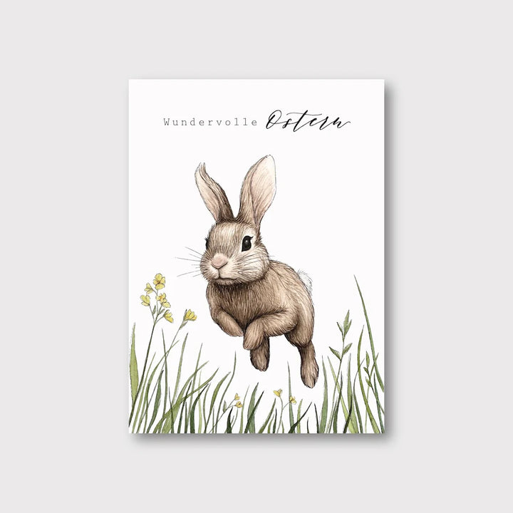 Osterkarte - Hoppelhase