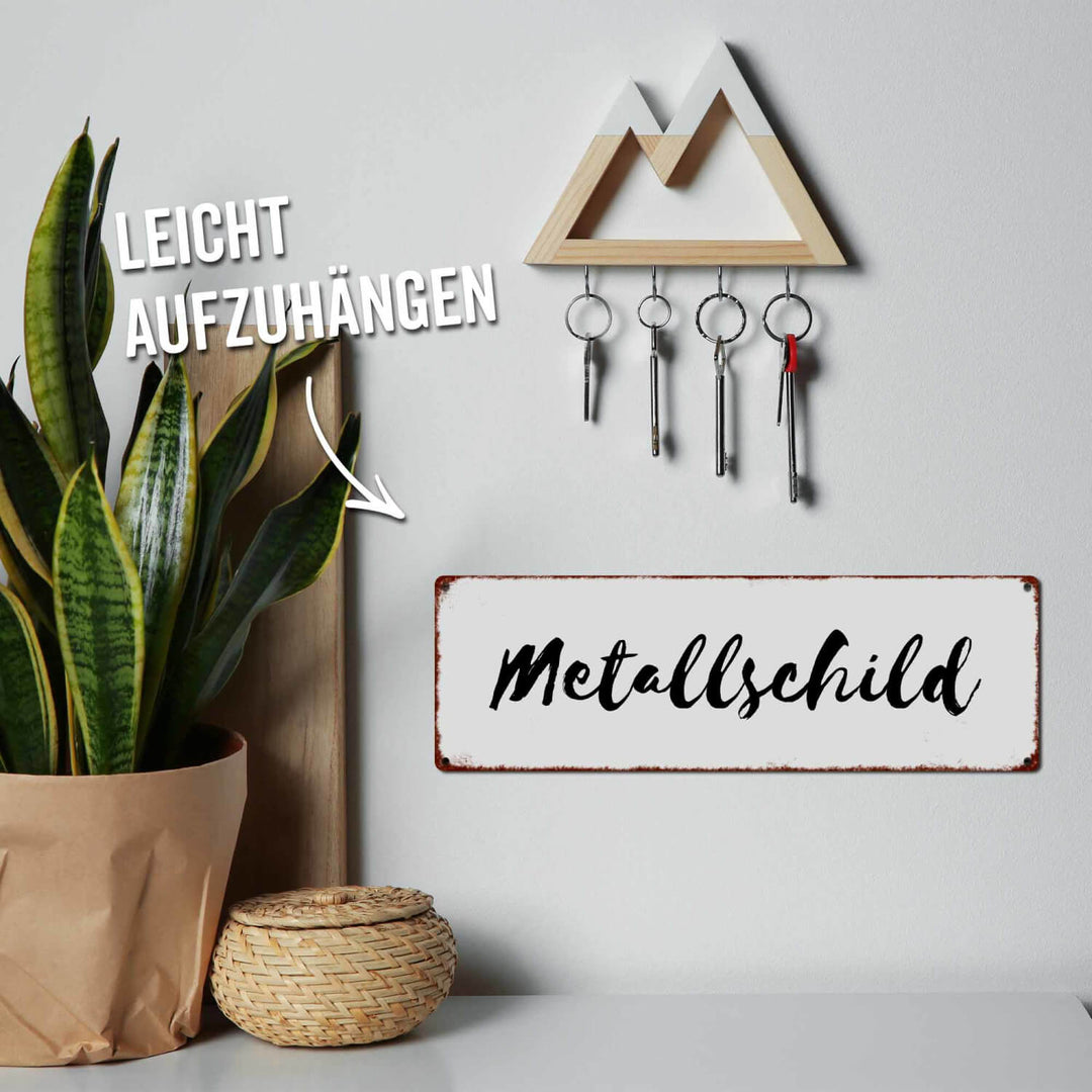 Metallschild - Wo die Liebe den Tisch deckt