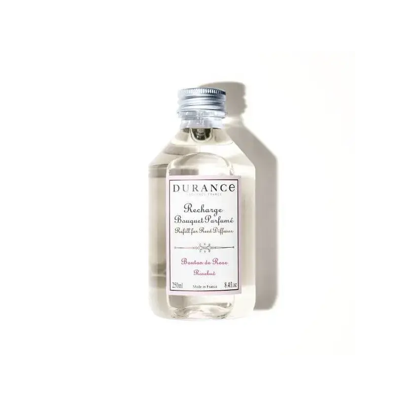 Durance Nachfüllflasche Raumduftdiffusor  Bouton de Rose 250 ml – Edler Rosenduft aus der Provence