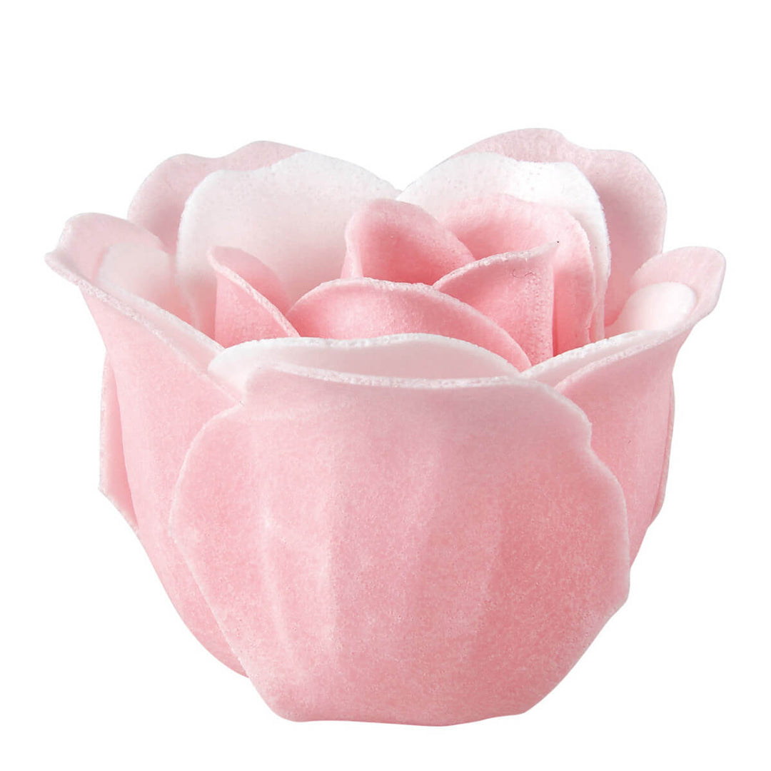 Mathilde M. Set aus 12 Rosen in rosa und weißen Seifenblättern - Rosenduft