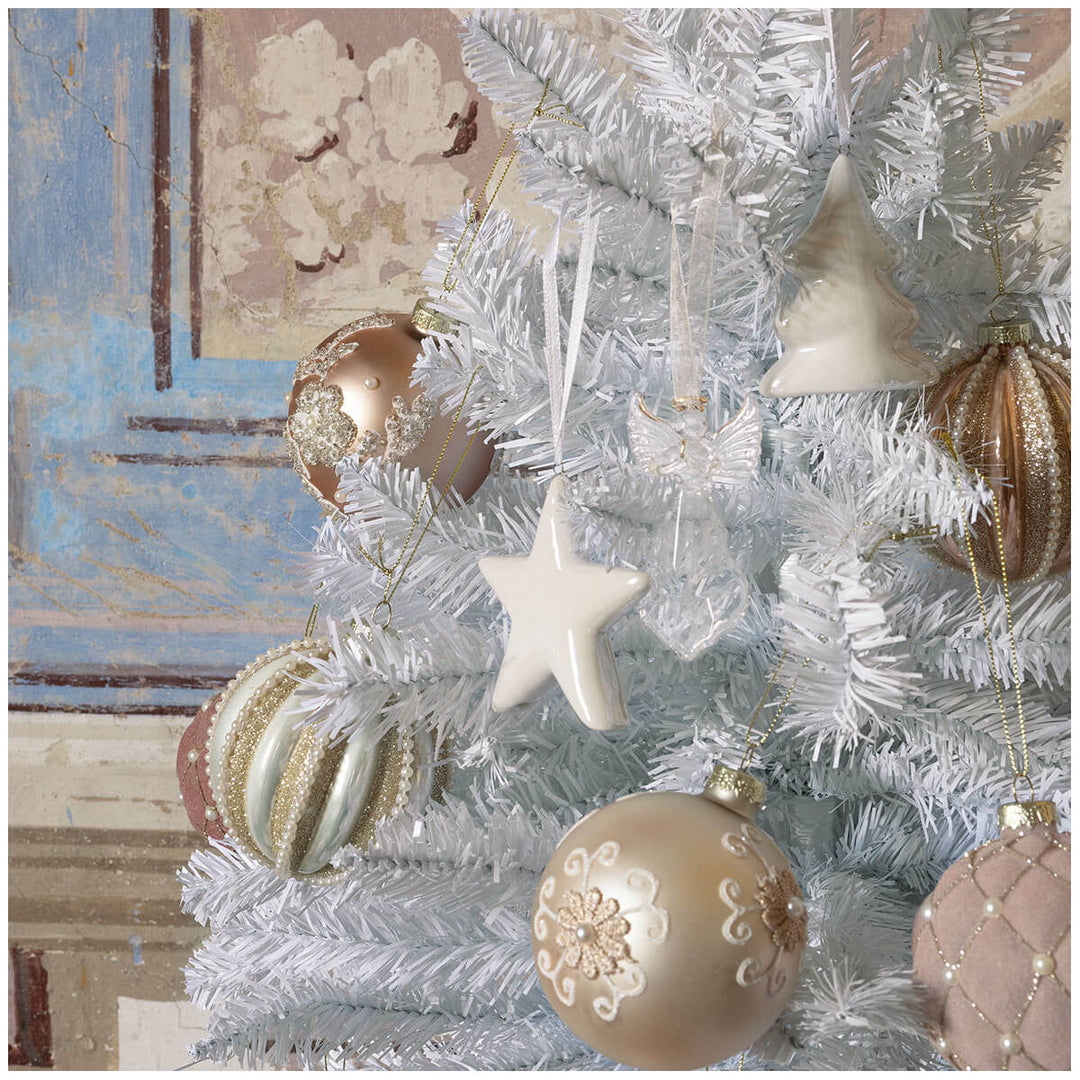 Set aus 3 Glas-Engeln zum Aufhängen – Weihnachtsdeko von Mathilde M.