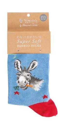 Kindersocken Esel-Motiv - Wrendale Designs