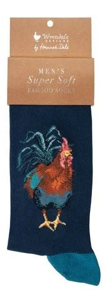 Herrensocken mit Hahnmotiv by Hannah Dale