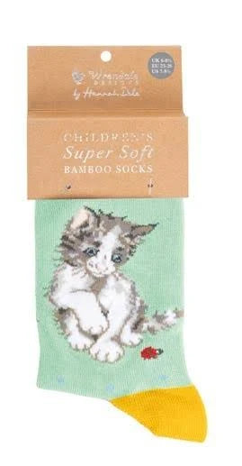 Kinder-Socken mit Kätzchen-Motiv - Wrendale Design